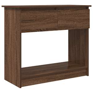 Konzolový stolek se zásuvkami Dub hnědý 85,5x38,5x74,5 cm - obrázek 2