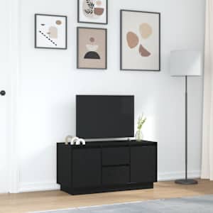 TV skříňka s LED osvětlením černý dub 100x41x50 cm - obrázek 4
