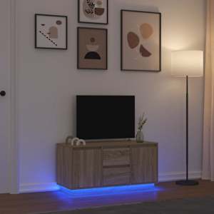 TV skříňka s LED osvětlením Dub Sonoma 100x41x50 cm - obrázek 1