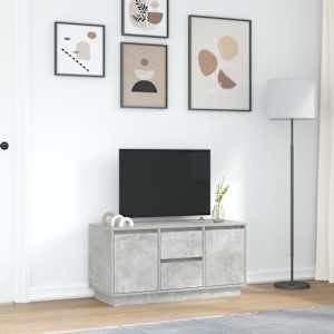 TV skříňka s LED osvětlením betonově šedá 100x41x50 cm - obrázek 4