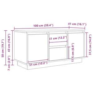 TV skříňka s LED světly šedý sonoma 100x41x50 cm - obrázek 15