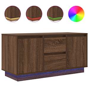 TV skříňka s LED osvětlením Dub hnědý 100x41x50 cm - obrázek 2
