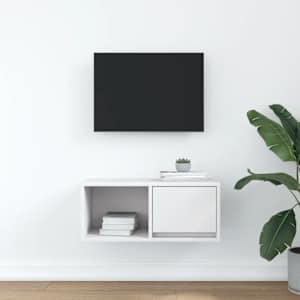 TV skříňka bílá 60x31x25,5 cm kompozitní dřevo - obrázek 3