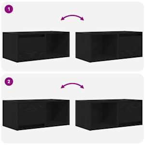 TV skříňka Černý dub 60x31x25,5 cm Dřevěná konstrukce - obrázek 9