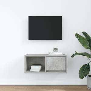 TV skříňka betonově šedá 60x31x25,5 cm kompozitní dřevo - obrázek 3