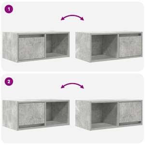 TV skříňka betonově šedá 60x31x25,5 cm kompozitní dřevo - obrázek 9