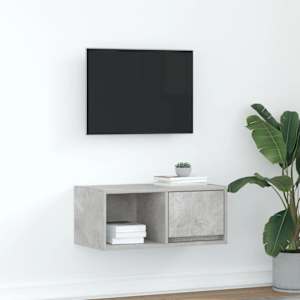 TV skříňka betonově šedá 60x31x25,5 cm kompozitní dřevo - obrázek 1