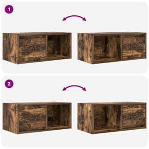 TV skříňka kouřový dub 60x31x25,5 cm kompozitní dřevo - obrázek 9