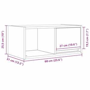 TV skříňka hnědý dub 60x31x25,5 cm kompozitní dřevo - obrázek 14