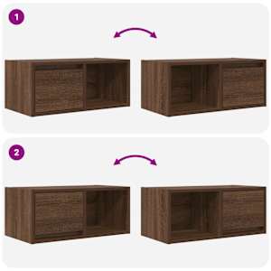 TV skříňka hnědý dub 60x31x25,5 cm kompozitní dřevo - obrázek 9