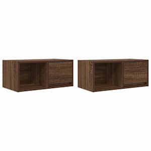 TV skříňky 2 ks Hnědý dub 60x31x25,5 cm Dřevěná konstrukce - obrázek 2