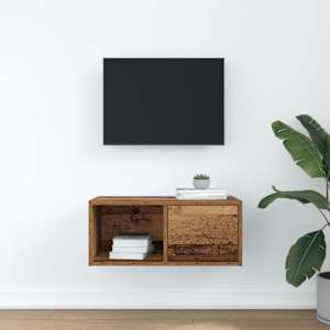 TV skříňka starého dřeva 60x31x25,5 cm kompozitní dřevo - obrázek 3