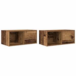 TV skříňky 2 ks Staré dřevo 60x31x25,5 cm Dřevěné konstrukce - obrázek 2