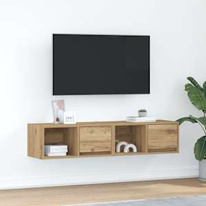 TV skříňky 2 ks Dub Artisan 60x31x25,5 cm Dřevěné konstrukce - obrázek 1