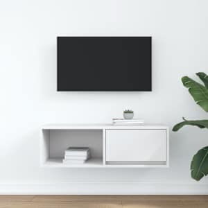 TV skříňka bílá 80x31x25,5 cm kompozitní dřevo - obrázek 3
