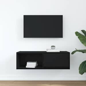 TV skříňka Černý dub 80x31x25,5 cm Dřevěná konstrukce - obrázek 3