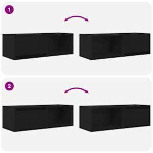 TV skříňka Černý dub 80x31x25,5 cm Dřevěná konstrukce - obrázek 9