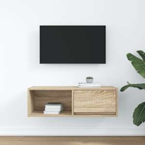 TV skříňka dub sonoma 80x31x25,5 cm kompozitní dřevo - obrázek 3