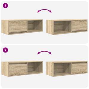 TV skříňka dub sonoma 80x31x25,5 cm kompozitní dřevo - obrázek 9