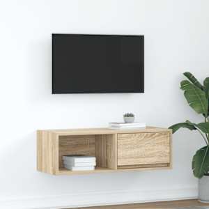 TV skříňka dub sonoma 80x31x25,5 cm kompozitní dřevo - obrázek 1