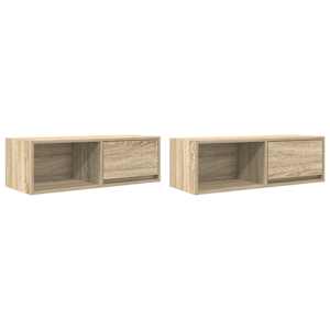 TV skříňky 2 ks Dub Sonoma 80x31x25,5 cm Dřevěné konstrukce - obrázek 2