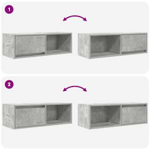 TV skříňka betonově šedá 80x31x25,5 cm kompozitní dřevo - obrázek 9