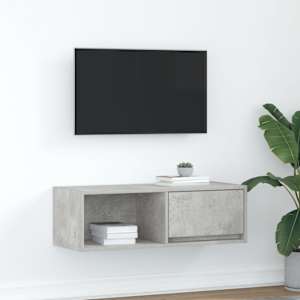 TV skříňka betonově šedá 80x31x25,5 cm kompozitní dřevo - obrázek 1