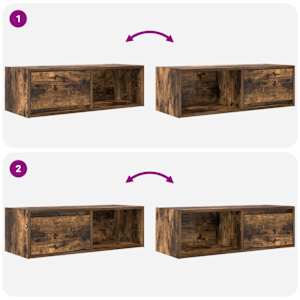 TV skříňka kouřový 80x31x25,5 cm kompozitní dřevo - obrázek 9
