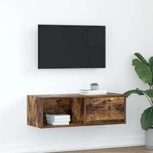 TV skříňka kouřový 80x31x25,5 cm kompozitní dřevo - obrázek 1