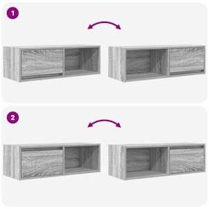 TV skříňka šedá sonoma 80x31x25,5 cm kompozitní dřevo - obrázek 9