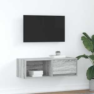 TV skříňka šedá sonoma 80x31x25,5 cm kompozitní dřevo - obrázek 1