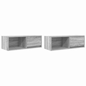 TV skříňka šedá sonoma 80x31x25,5 cm kompozitní dřevo - obrázek 2
