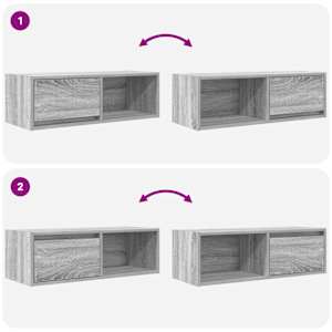 TV skříňka šedá sonoma 80x31x25,5 cm kompozitní dřevo - obrázek 10