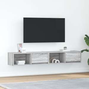 TV omarica 2 kosa siva sonoma 80x31x25,5 cm inženirski les