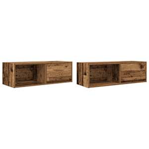 TV skříňky 2 ks Staré dřevo 80x31x25,5 cm Dřevěné konstrukce - obrázek 2
