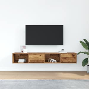 TV skříňky 2 ks Staré dřevo 80x31x25,5 cm Dřevěné konstrukce - obrázek 3