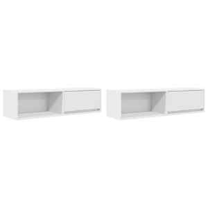 TV skříňky 2 ks Bílá 100x31x25,5 cm Dřevěná konstrukce - obrázek 2