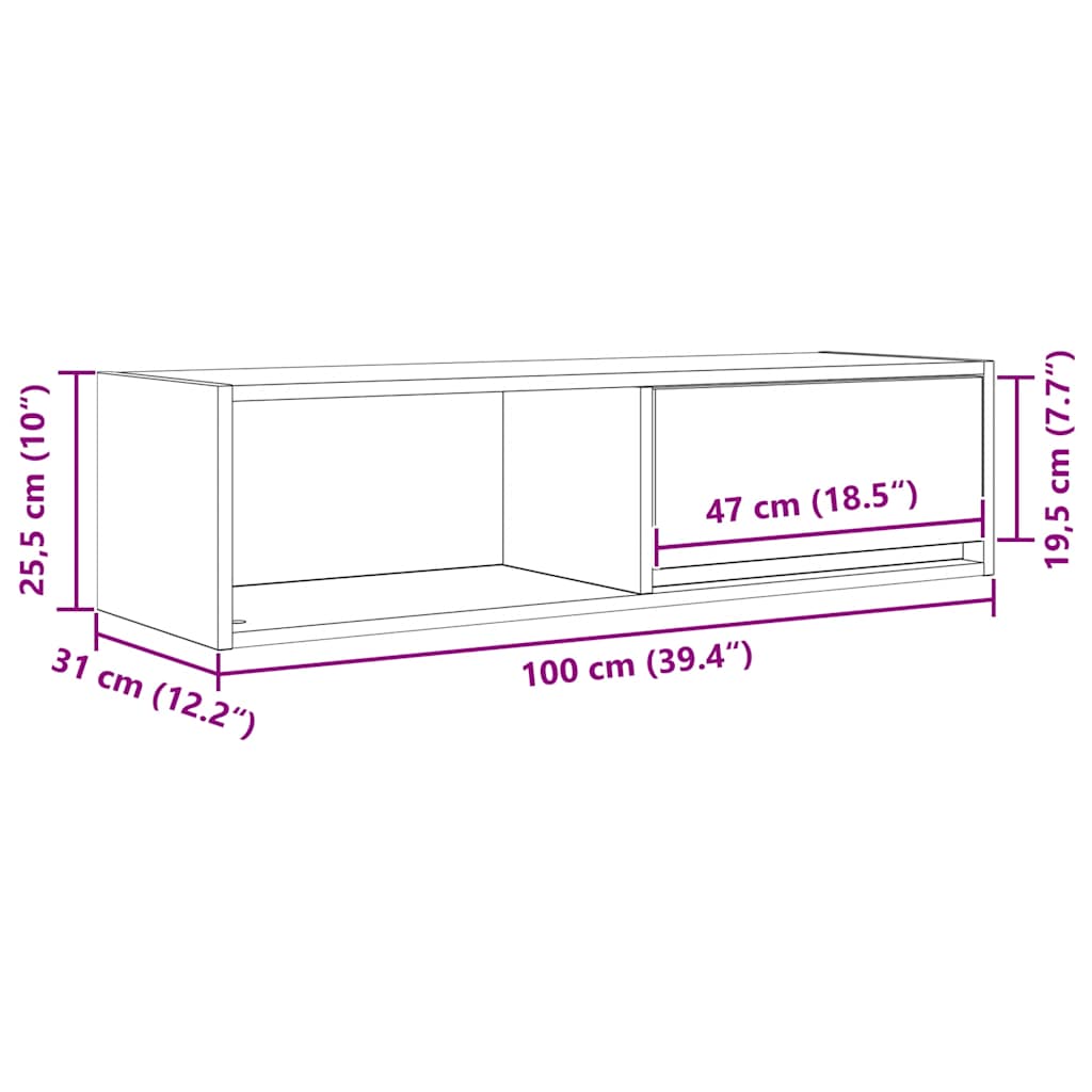 TV skříňky 2 ks Bílá 100x31x25,5 cm Dřevěná konstrukce - obrázek 15