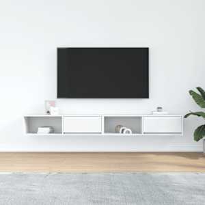 TV skříňky 2 ks Bílá 100x31x25,5 cm Dřevěná konstrukce - obrázek 3