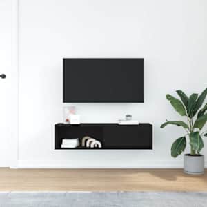 TV skříňka Černý dub 100x31x25,5 cm Dřevěná konstrukce - obrázek 3