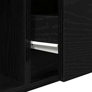 TV skříňka Černý dub 100x31x25,5 cm Dřevěná konstrukce - obrázek 12