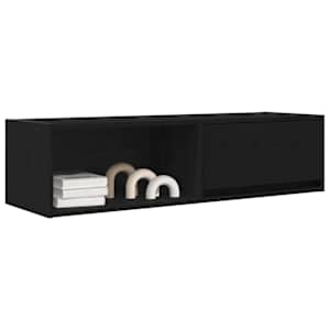 TV skříňka Černý dub 100x31x25,5 cm Dřevěná konstrukce - obrázek 4
