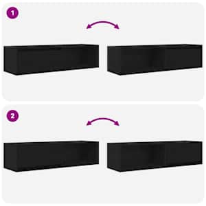 TV skříňka Černý dub 100x31x25,5 cm Dřevěná konstrukce - obrázek 9