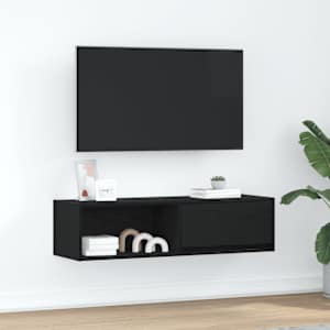 TV skříňka Černý dub 100x31x25,5 cm Dřevěná konstrukce - obrázek 1
