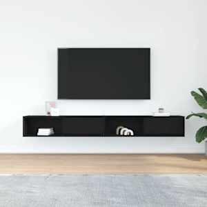 TV skříňky 2 ks Dub černý 100x31x25,5 cm Dřevěné konstrukce - obrázek 3