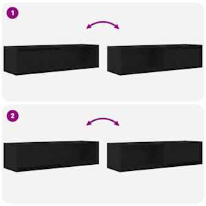 TV skříňky 2 ks Dub černý 100x31x25,5 cm Dřevěné konstrukce - obrázek 10
