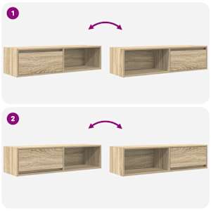 TV skříňka dub sonoma 100x31x25,5 cm kompozitní dřevo - obrázek 9