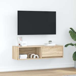 TV skříňka dub sonoma 100x31x25,5 cm kompozitní dřevo - obrázek 1