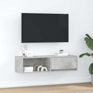 TV skříňka betonově šedá 100x31x25,5 cm kompozitní dřevo - obrázek 1