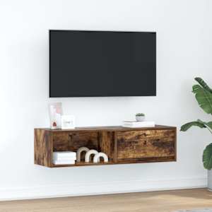 TV skříňka kouřový dub 100x31x25,5 cm kompozitní dřevo - obrázek 1